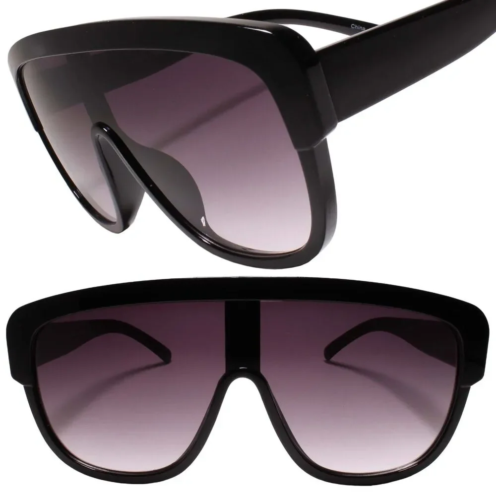 Mens Womens Designer European Style Fashion Square Aviation Black Sunglasses